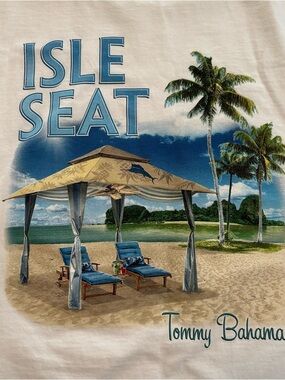 Tommy Bahama 3XL White short sleeve Isle Seat Beach Graphic Tee